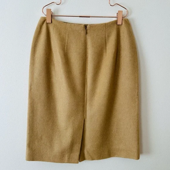 Talbots camel hair Tailored Pencil skirt made in Italy Tan - Picture 10 of 11
